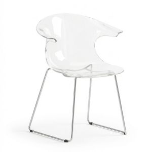 Ghế trong suốt nhựa ABS chân thép xi mạ GAK653