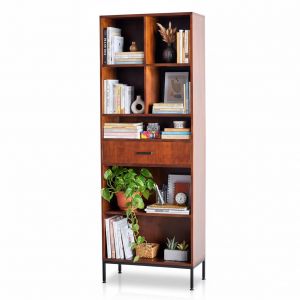 Kệ hồ sơ có ngăn kéo 70x35x195cm gỗ cao su THS68092