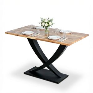 Bàn ăn chữ nhật 120x70cm gỗ tràm BA68296