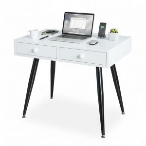 Bàn có ngăn kéo 80x60cm gỗ cao su chân CONE BD68169