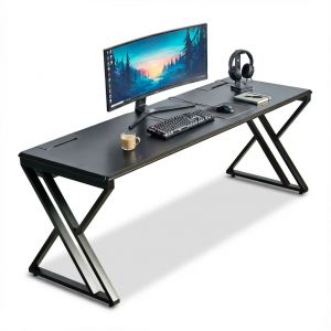 Bàn làm việc có hộp điện 200x70cm gỗ tràm ZD031