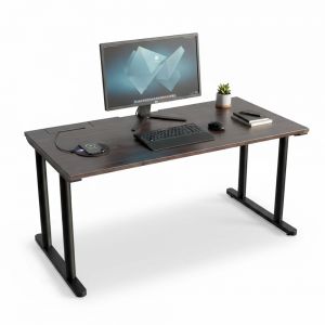 Bàn làm việc có hộp điện 160x80cm gỗ tràm hệ TIO HBTO050