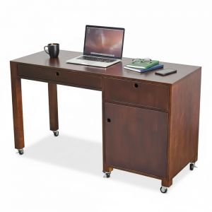 Bàn làm việc di động 130x50cm gỗ cao su BD68168