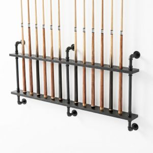 Giá để cơ bi-a ống nước 160x12.5x90cm gỗ tràm GDBD003