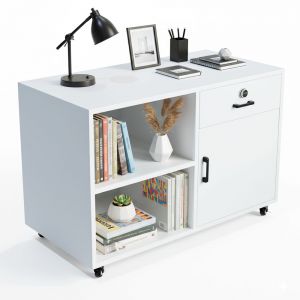 Tủ di động khóa số 80x40x65cm gỗ cao su TCN68083