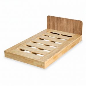 Giường ngủ 120x200cm gỗ cao su đầu giường gỗ plywood GN68059