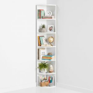 Kệ góc tường 6 tầng 30x30x180cm gỗ cao su KGT68053