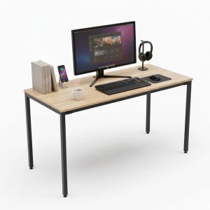 Bàn làm việc 140x60cm gỗ plywood chân sắt Hệ Minimal HBMN049