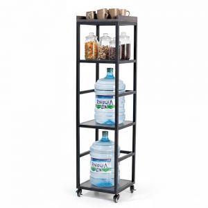 Kệ để bình nước di động 40x40x160cm gỗ cao su TDBN002