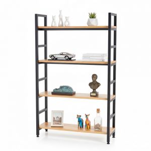 Kệ 4 tầng 80x25x125cm gỗ cao su KTT68055