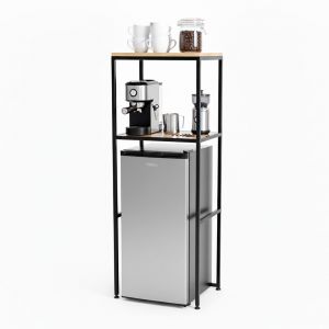 Kệ để tủ lạnh mini 50x40x129cm gỗ cao su KTLA004