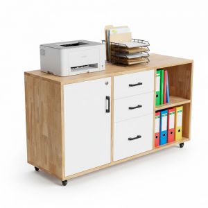Tủ hồ sơ di động 120x40x60cm gỗ cao su TCN68087