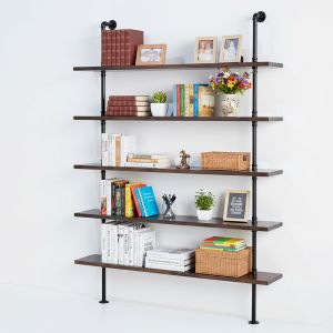 Kệ ống nước 5 tầng 140x25x185cm gỗ tràm treo áp tường PPF027