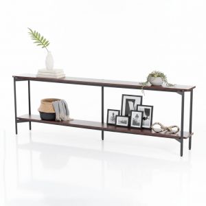 Kệ trang trí sau lưng sofa 200x30cm gỗ cao su KLSF001