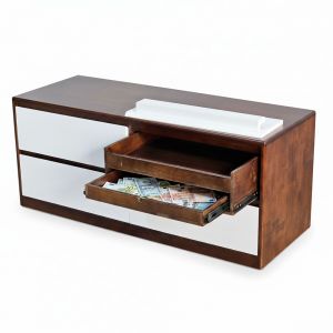 Tủ đồ có ngăn giấu tiền 120x45x50cm gỗ cao su TCN68089
