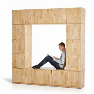 Tủ locker văn phòng 220x45x223cm gỗ cao su