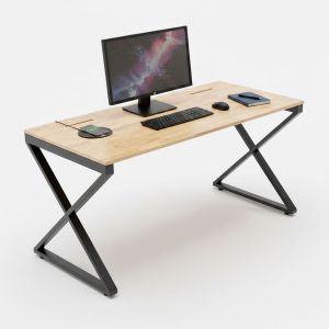 Bàn có hộp điện 160x70cm gỗ cao su XConcept ZD037