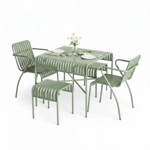 Combo bàn ghế ngoài trời sắt CBNT024