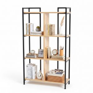 Kệ sách 4 tầng 80x32x140cm gỗ cao su KS68361