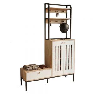Tủ kệ giày dép 120x35x178cm gỗ cao su KG68118