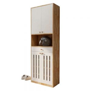 Tủ giày kết hợp tủ lưu trữ 60x35x200cm gỗ cao su KG68120
