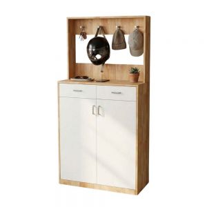 Tủ kệ giày dép 80x35x160cm gỗ cao su KG68116