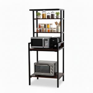 Kệ trang trí nhà bếp 70x60x172cm gỗ cao su khung sắt KTB68262