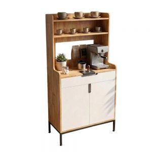 Tủ để máy pha cafe gia đình/văn phòng gỗ cao su KDCF002