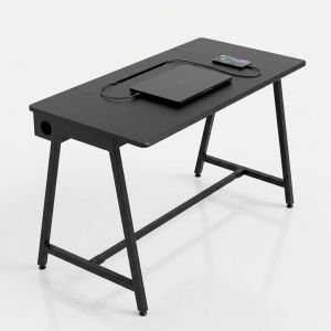 Bàn có hộp điện 120x60cm gỗ cao su ZD039