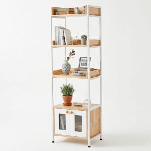 Kệ trang trí 50x35x160cm gỗ cao su KTT68071