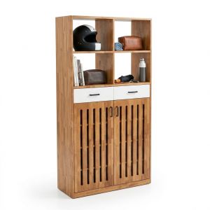 Tủ kệ giày dép 80x35cm gỗ cao su  KG68115