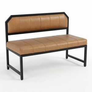 Ghế băng 120x55x87cm bọc nệm vải Simili khung chân sắt GBD075