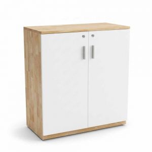 Tủ hồ sơ 2 tầng cửa mở gỗ cao su 80x40x87cm THS68023