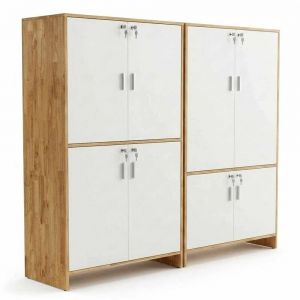 Combo tủ treo quần áo 200x50x170cm gỗ cao su TQA68087