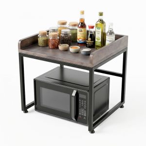 Kệ lò vi sóng 40x45x40cm gỗ cao su KVS68019