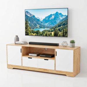 Tủ TV phòng khách gỗ cao su KTV68138