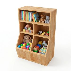 Kệ cho trẻ em 60x35x92cm gỗ cao su TREM021