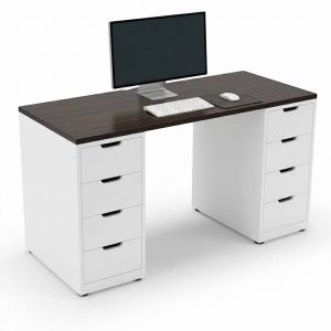 Bàn làm việc chân tủ 140x60cm gỗ tự nhiên BD68183