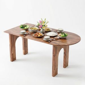 Bàn ăn áp tường 160x80cm gỗ tràm BA68312