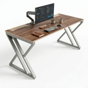 Bàn làm việc có hộp điện 160x70cm gỗ plywood ZD043