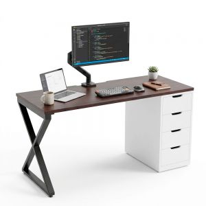 Bàn gác tủ chân chữ X 140x60cm gỗ tự nhiên BD68181