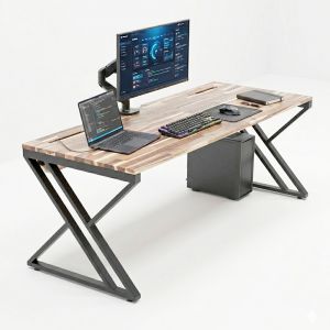 Bàn làm việc có hộp điện 200x80cm gỗ tràm GD68118