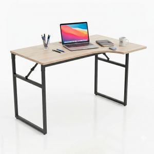 Bàn góc L chân gấp gọn 120x70cm gỗ plywood CD68050