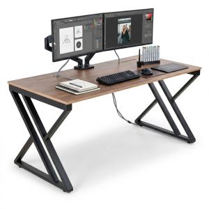 Bàn làm việc có hộp điện 160x70cm gỗ plywood ZD043