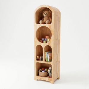 Kệ sách cho bé 40x30x150cm gỗ cao su TREM007