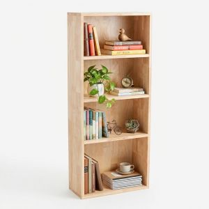 Kệ sách 4 tầng 40x23x120cm gỗ cao su KS68368