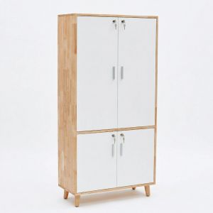 Tủ lưu trữ 80x35x157cm gỗ cao su KTB68267