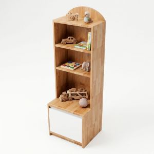 Kệ sách cho bé 40x35x120cm gỗ cao su TREM017