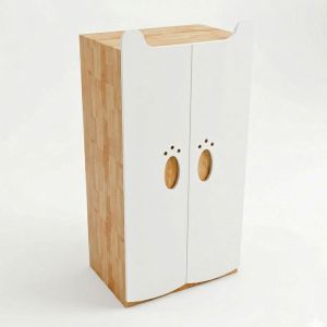 Tủ quần áo trẻ em 80x55x150cm gỗ cao su TREM004