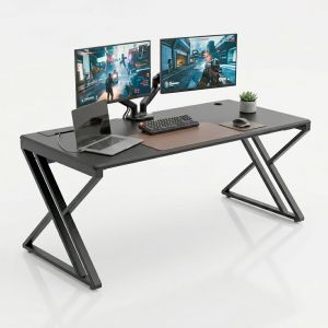 Bàn Gaming có hộp điện 180x80cm gỗ tràm GD68119